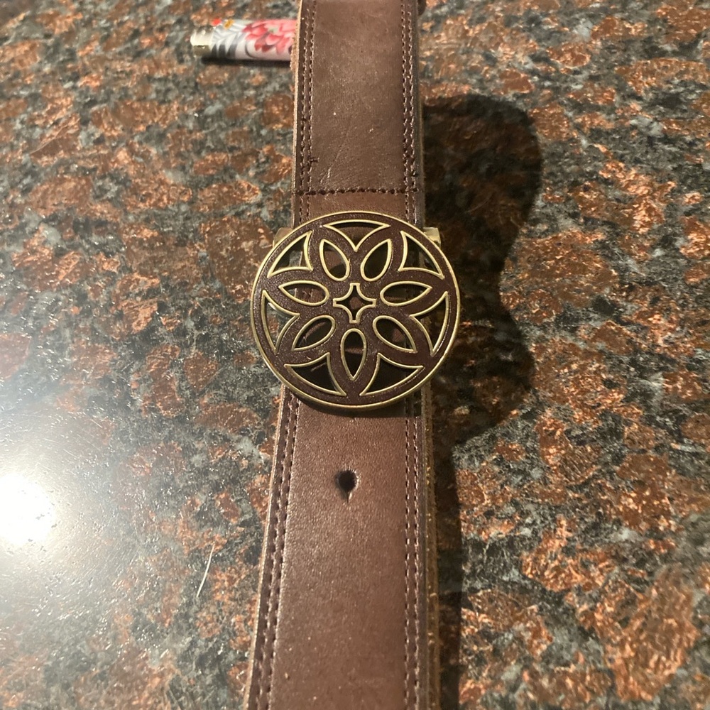 American Outfitters Brown Belt with Gold Buckle